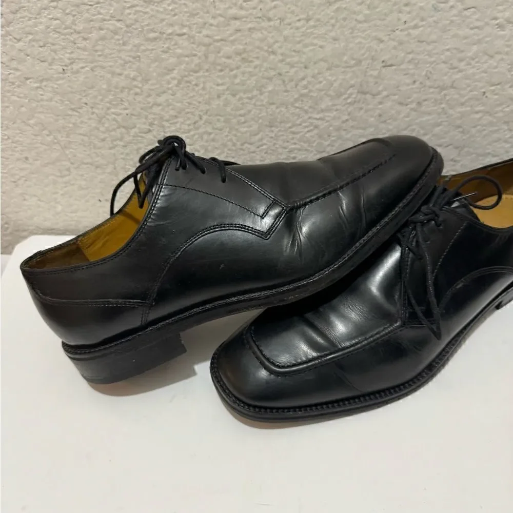 Cole Haan Eaton Apron Toe Derby Oxford Dress Shoes Black